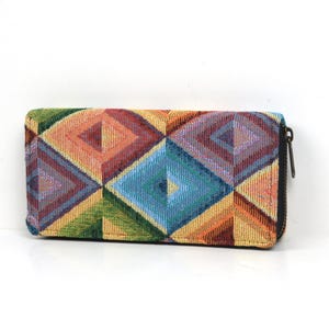 Boho-style wallet for women / ethnic pattern wallet / vegan wallet