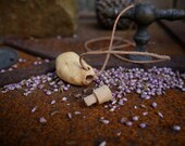 Tree Bead Bag, Shaman Bag, Hemp Bag, Wooden Bag, Vessel, Tobacco Bag, Witch, Ritual