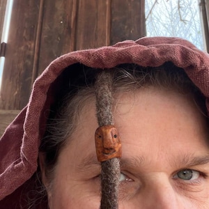 Handgefertigt Dreadperle Dreadschmuck aus Baumperle, Wichtel