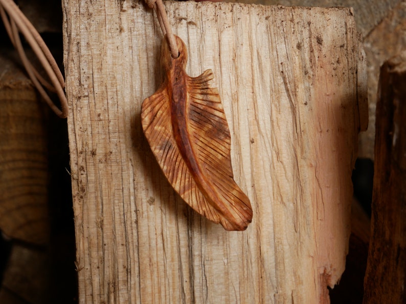 Nature Jewellery Tree Bead Feather