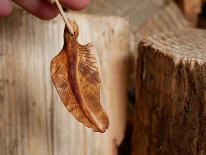 Nature Jewellery Tree Bead Feather
