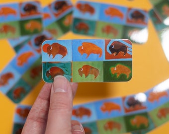 Bison Art Sticker