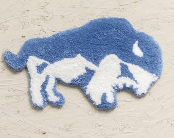 Tufted Bison Wall Hanging