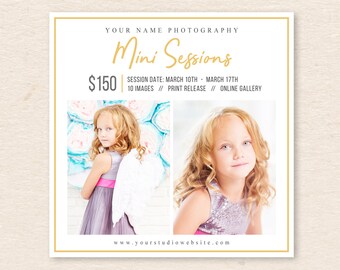 Mini Session Template, Mini Session Marketing, Mini Session Flyer, Mini Session Photography Template, Session Template - INSTANT DOWNLOAD