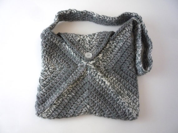 white crochet purse