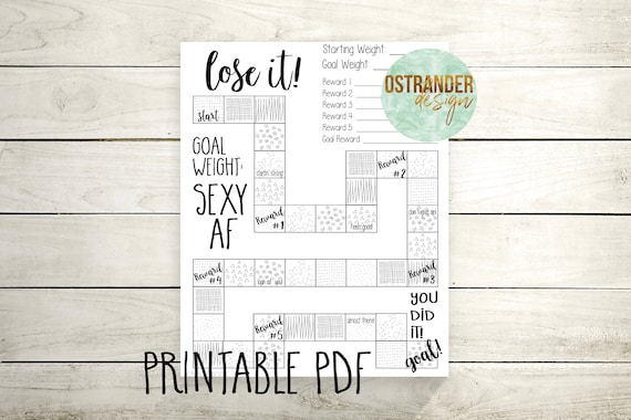 Free Printable Weight Loss Chart