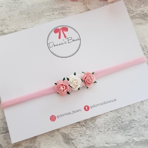 Baby headbands, newborn gift, baby girl headbands, toddler headband, toddler hairbands, new baby gift, pink hairbows, baby shower gift image 8