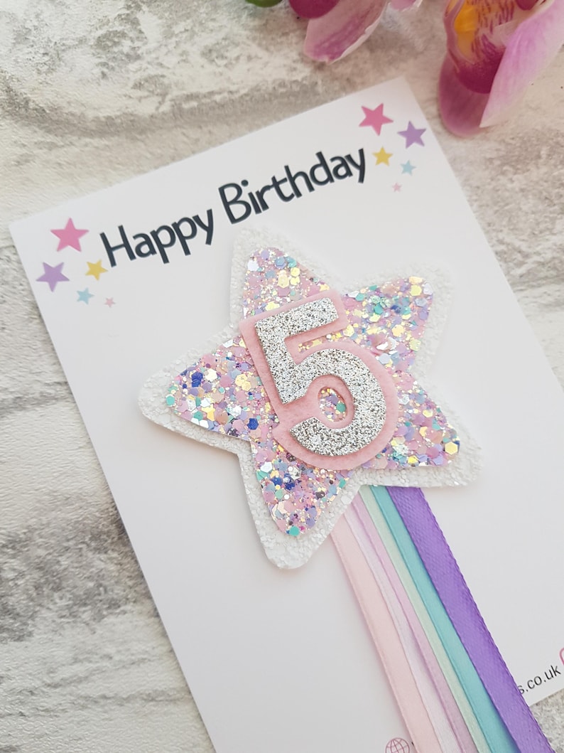 Sparkle birthday badge, girls birthday pin, girls star badge, colourful birthday badge, girls birthday rosette, rainbow birthday pin image 1