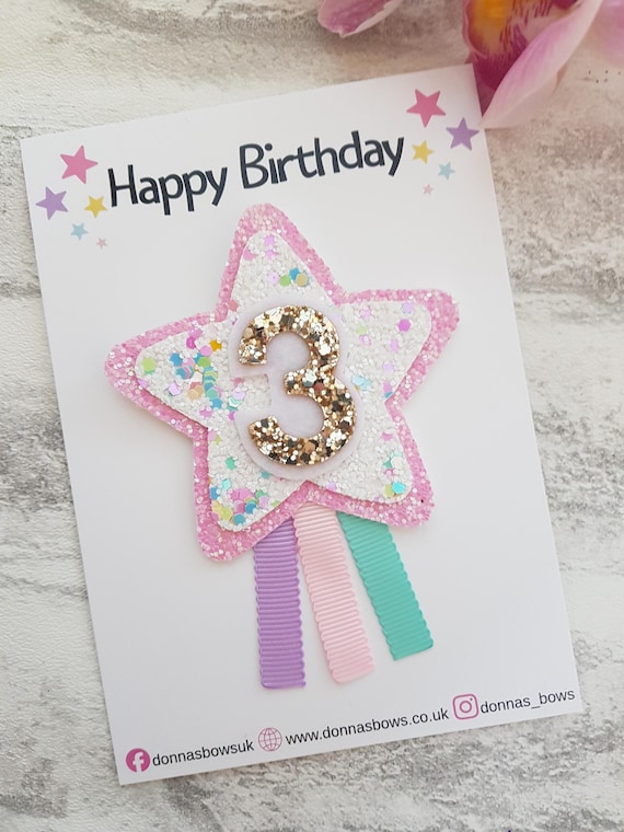 Birthday badge, girls birthday badge, birthday pin, girls star badge, colourful birthday badge, girls birthday rosette, birthday badges