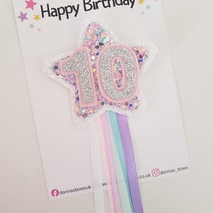 Sparkle birthday badge, girls birthday pin, girls star badge, colourful birthday badge, girls birthday rosette, rainbow birthday pin image 8