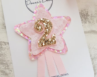 Pink birthday badge, girls birthday badge, birthday pin, girls party accessory, 1st birthday badge, baby girl birthday, rosette