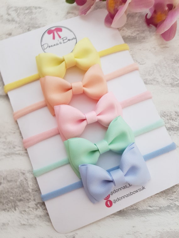 Ribbon baby headband, baby girl headband, bow headbands, newborn headband,  baby girl gift, ribbon baby bows, girls headbands