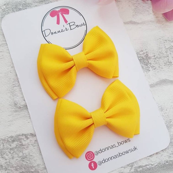 Yellow Hair Bow Etsy