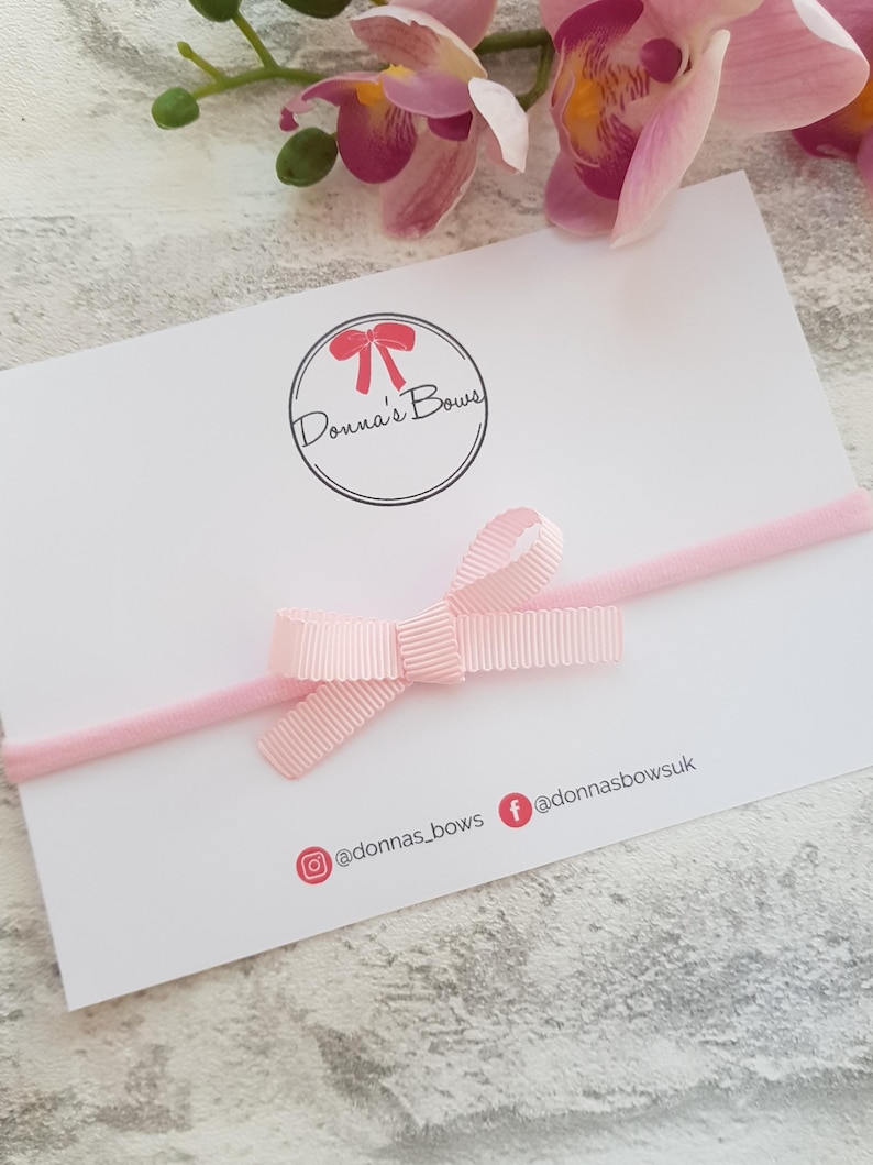 Baby headbands, newborn gift, baby girl headbands, toddler headband, toddler hairbands, new baby gift, pink hairbows, baby shower gift image 6