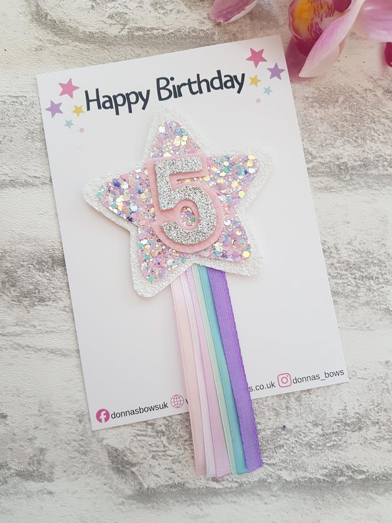 Sparkle birthday badge, girls birthday pin, girls star badge, colourful birthday badge, girls birthday rosette, rainbow birthday pin image 2