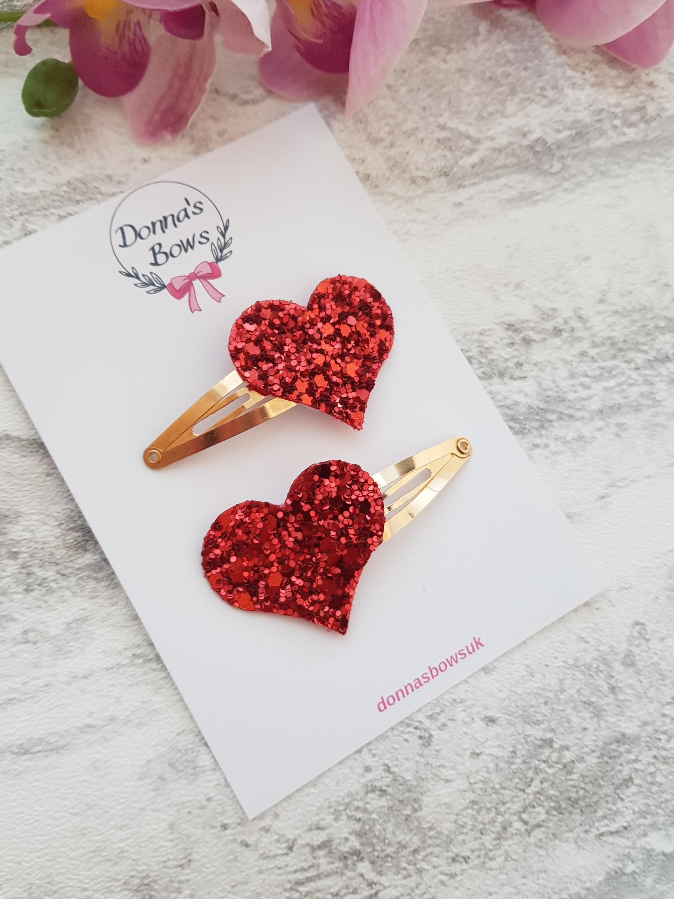 Heart Snap Clips, Red Heart Clips, Queen of Hearts, Hair  display picture 3