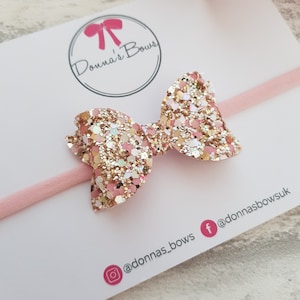 Glitter headband, baby headband, glitter headband, baby girl headbands, toddler headband, toddler hairbands, small bow band, new baby gift