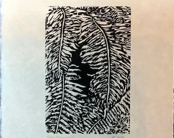 The Grounds, Woodcut Print