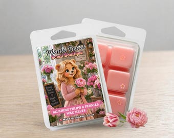 Blushed Tulips and Peonies Wax Melts for Warmers: Floral Home Fragrance, Fresh Spring Flower Scent, Strong Throw with Long Lasting Aroma