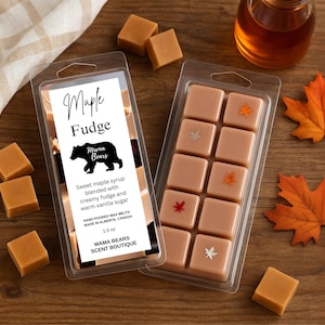 Maple Fudge Wax Melts: Hand Poured Coconut Wax, Sweet Home Fragrance Scent