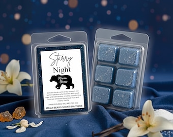 Starry Night Wax Melt: Lily Blossom, Jasmine Home Fragrance, Vanilla Musk Scent for Wax Warmers