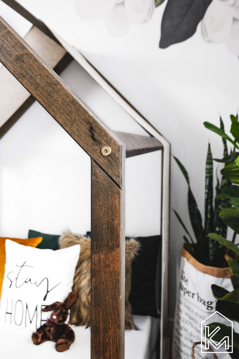 US Twin Size bed with linen cover&window Children house bed Etsy