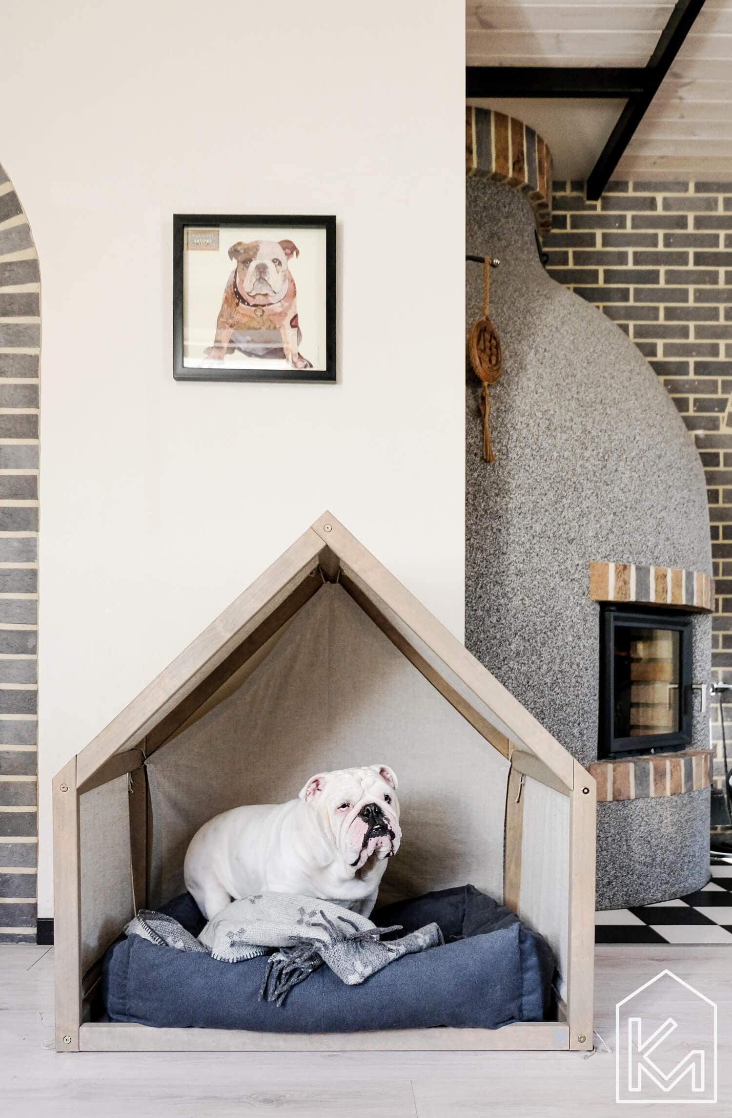 Modern Dog House With Top and Back Linen Covers Indoor Dog Bed Pet House Pet Bed Pet Design Furniture Dog Bed House House Bed Etsy Canada