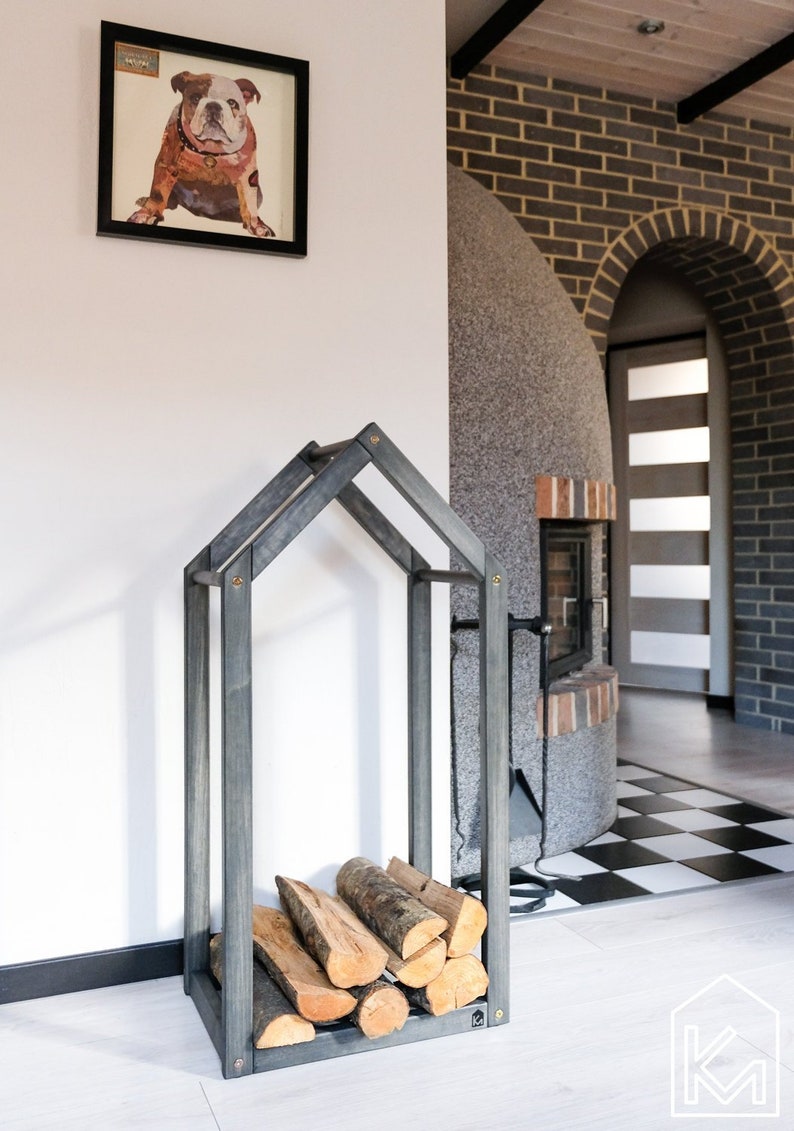 Modern Firewood Holder Minimal Fire Log Rack Firewood Rack Etsy