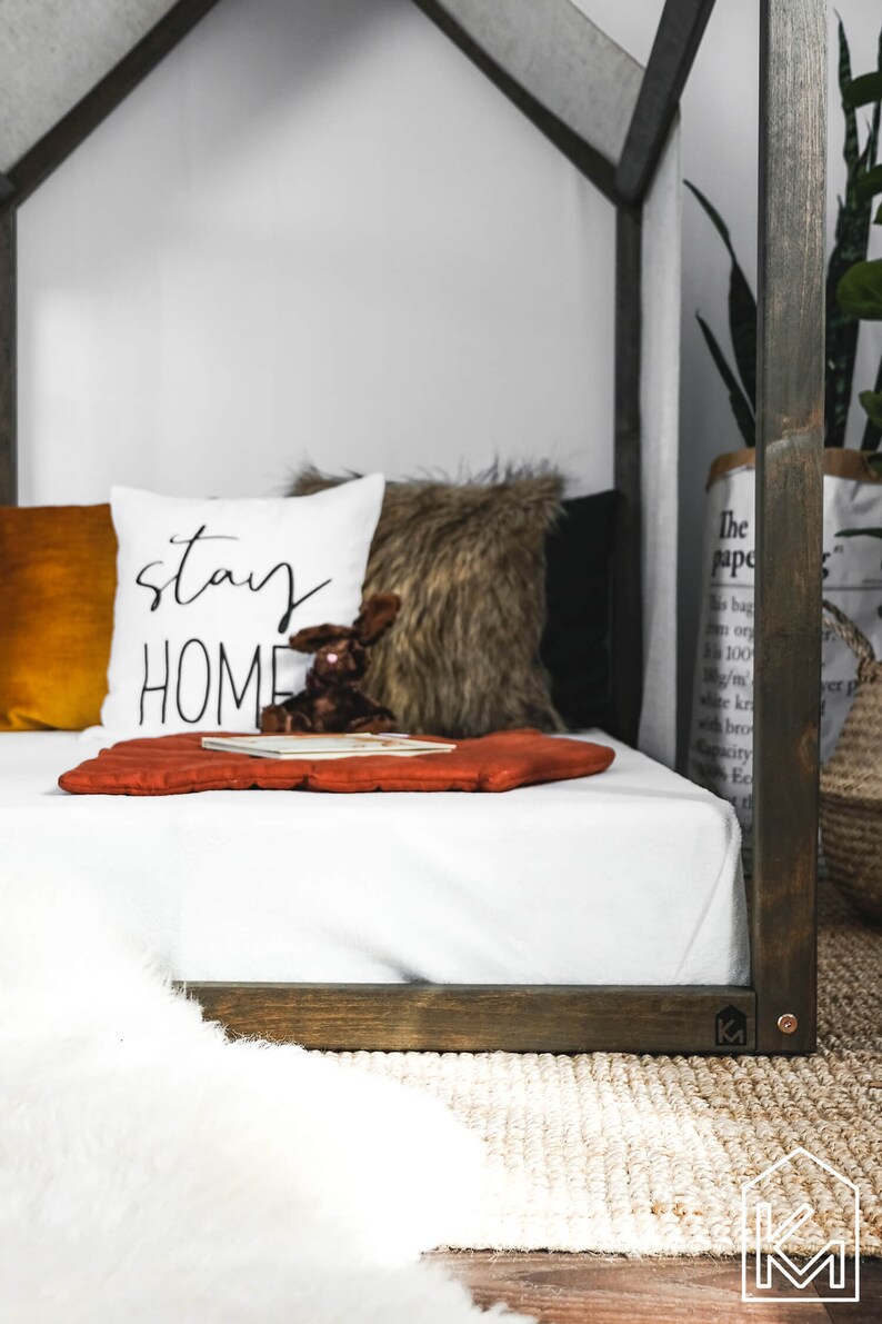 US Twin Size bed with linen cover&window Children house bed Etsy