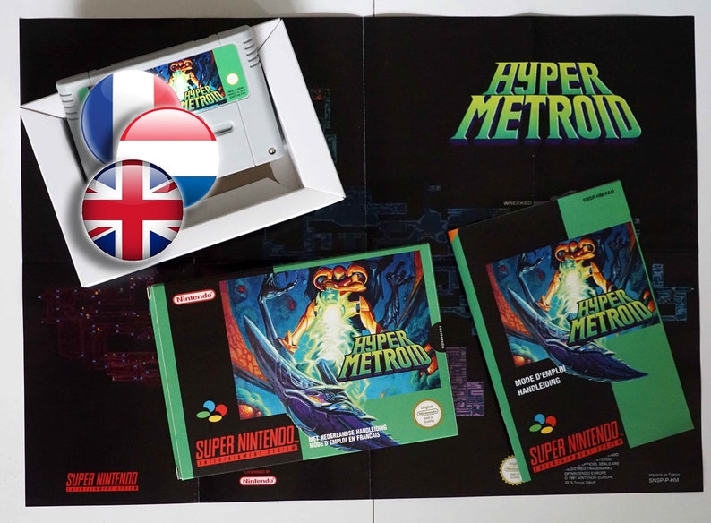 Hyper Metroïd FAH Super Nintendo SNES Français/Anglais image 1