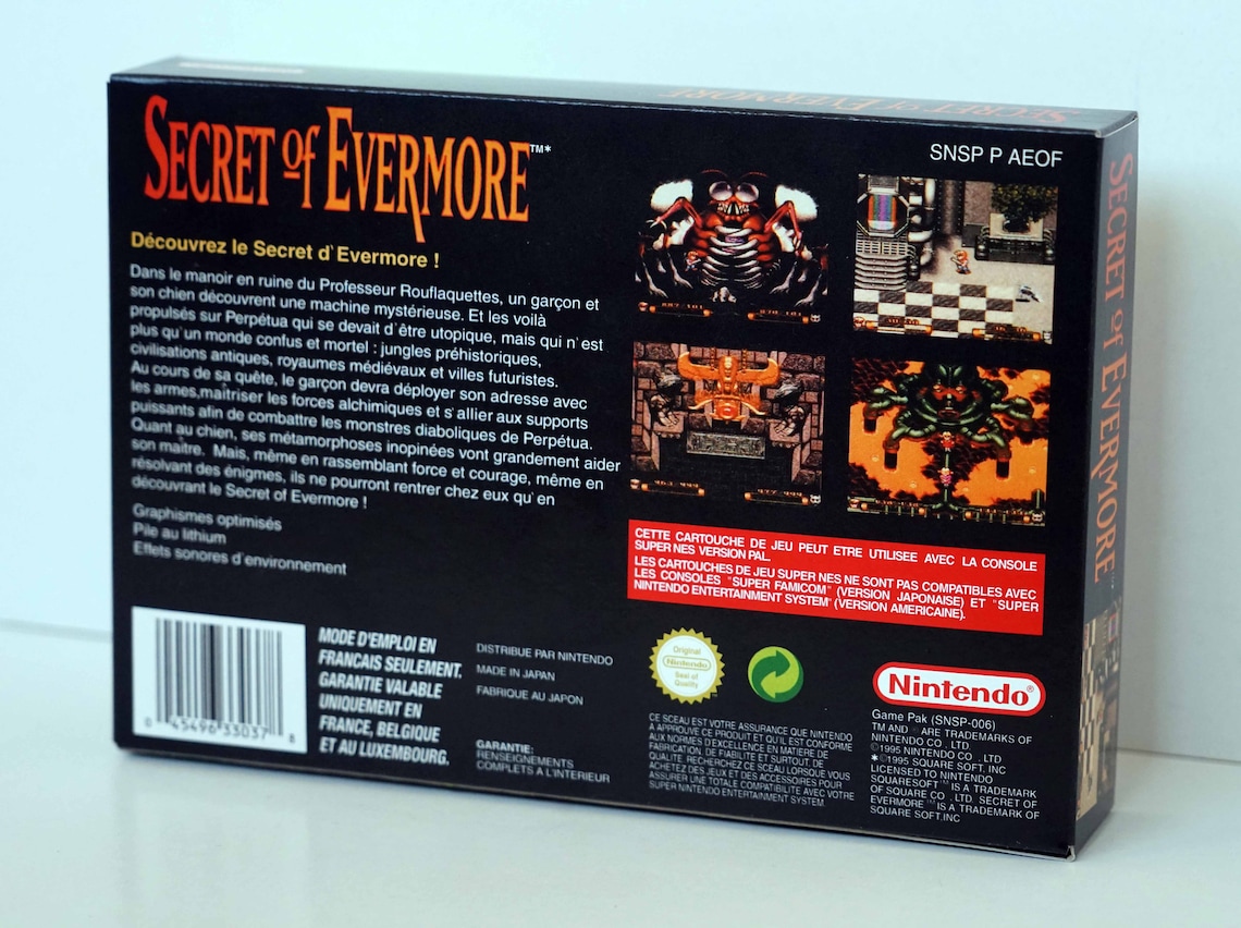 Secret Of Evermore Super Nintendo Snes Box Etsy