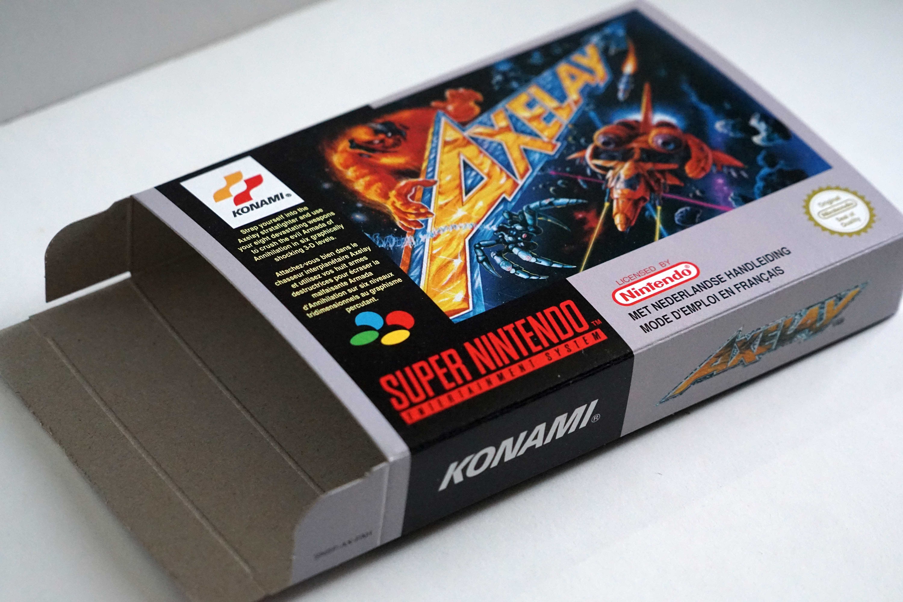 Axelay FAH Super Nintendo SNES Bo te Seule Etsy Canada