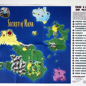 Super Nintendo SNES - Secret of Mana US Poster
