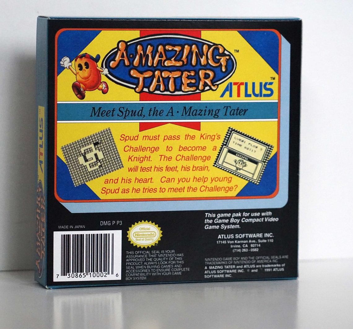 Amazing Tater USA Game Boy Complete in box Etsy