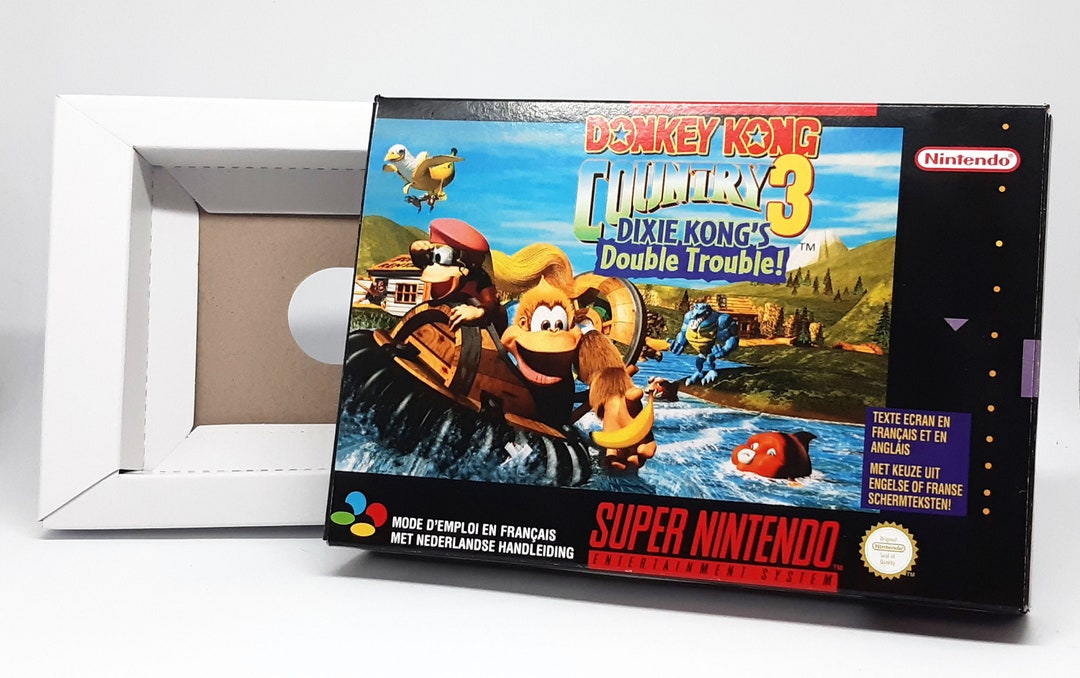 Donkey Kong Country 3 NFAH Super Nintendo SNES Boîte Seule Etsy