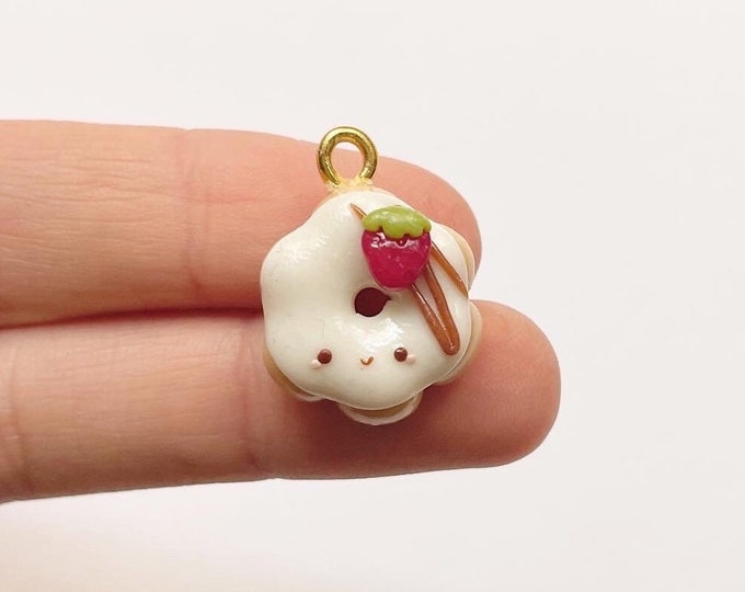 Cute Mochi Donut Charm / Handmade Polymer Clay Charms/ Artwallyuni