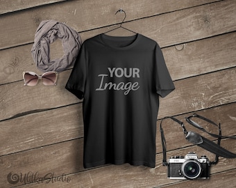 Download T Shirt Mockup Black T Shirt Mock Up Surface For Printing Mockup Instant Download Shirt Mockup Product Mockup Styled Photo Black Shirt Best Design Mockups Vector PSD Mockup Templates