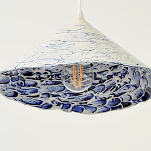 Pendant lighting lamp Modern kitchen island ceramic light fixture Cobalt blue nordic dinning chandelier Rustic suspension hanging lamp shade