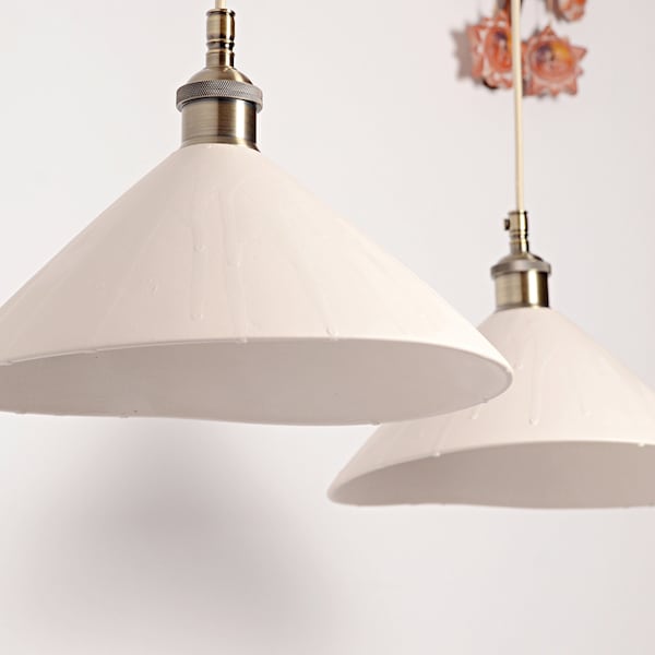 Matt ceramic handmade pendant lamp White modern chandelier Boho kitchen lighting Nordic organic pendant lighting