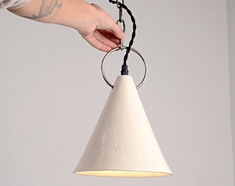 Small ceramic pendant lamp Handmade dinning large chandelier luminare White rustic hallway light fixture Kitchen island suspension lighting