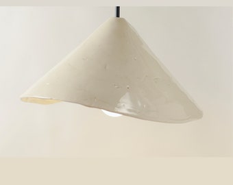Modern ceramic pendant suspension lamp shade Rustic handmade hanging light fixture Kitchen island chandelier lighting Nordic organic pendant