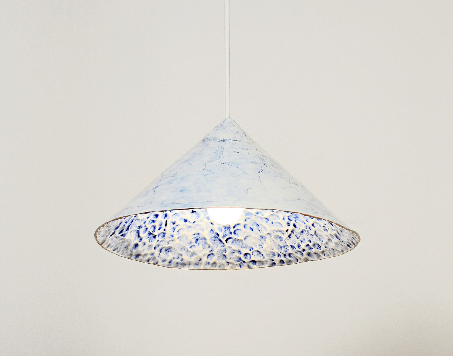 Pendant Lamp Shade Kitchen Island Rustic Cobalt Blue Hanging Etsy