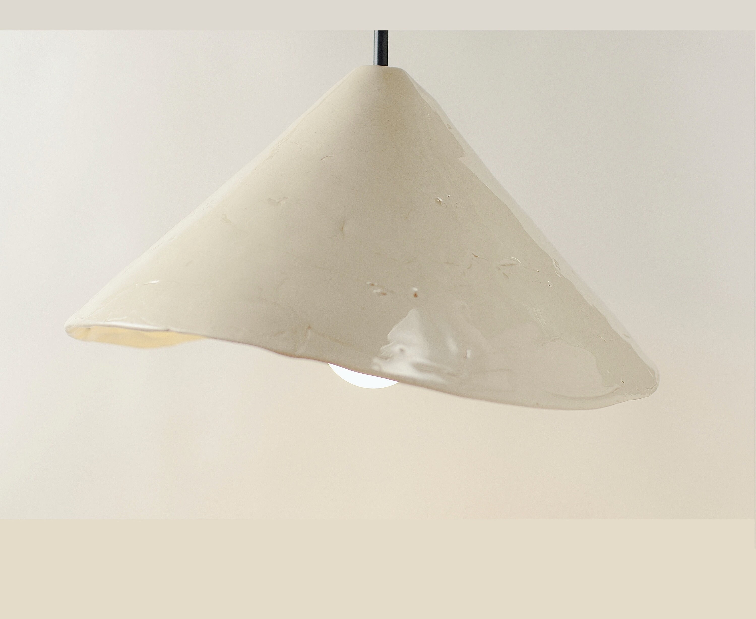 Modern ceramic pendant suspension lamp shade Rustic handmade farmhouse hang light fixture Kitchen island chandelier lighting Nordic organic