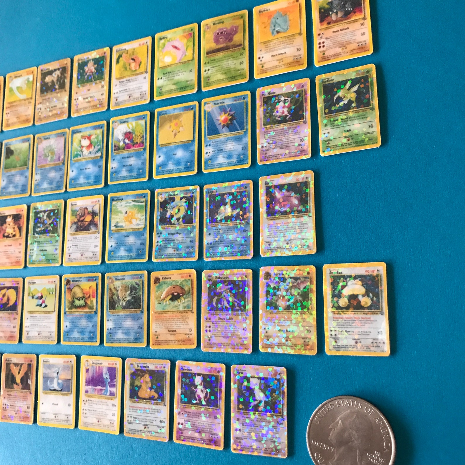 Vintage Mini Pokemon Cards | Etsy