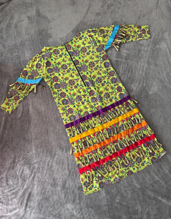 Green Floral Adult Sz Jingle Dress