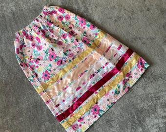 Jupe fleurie en ruban - Vêtements amérindiens faits main