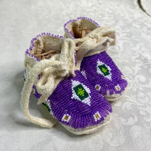 Size 38 Cloth Moccasins Purple Embroidery main image 1