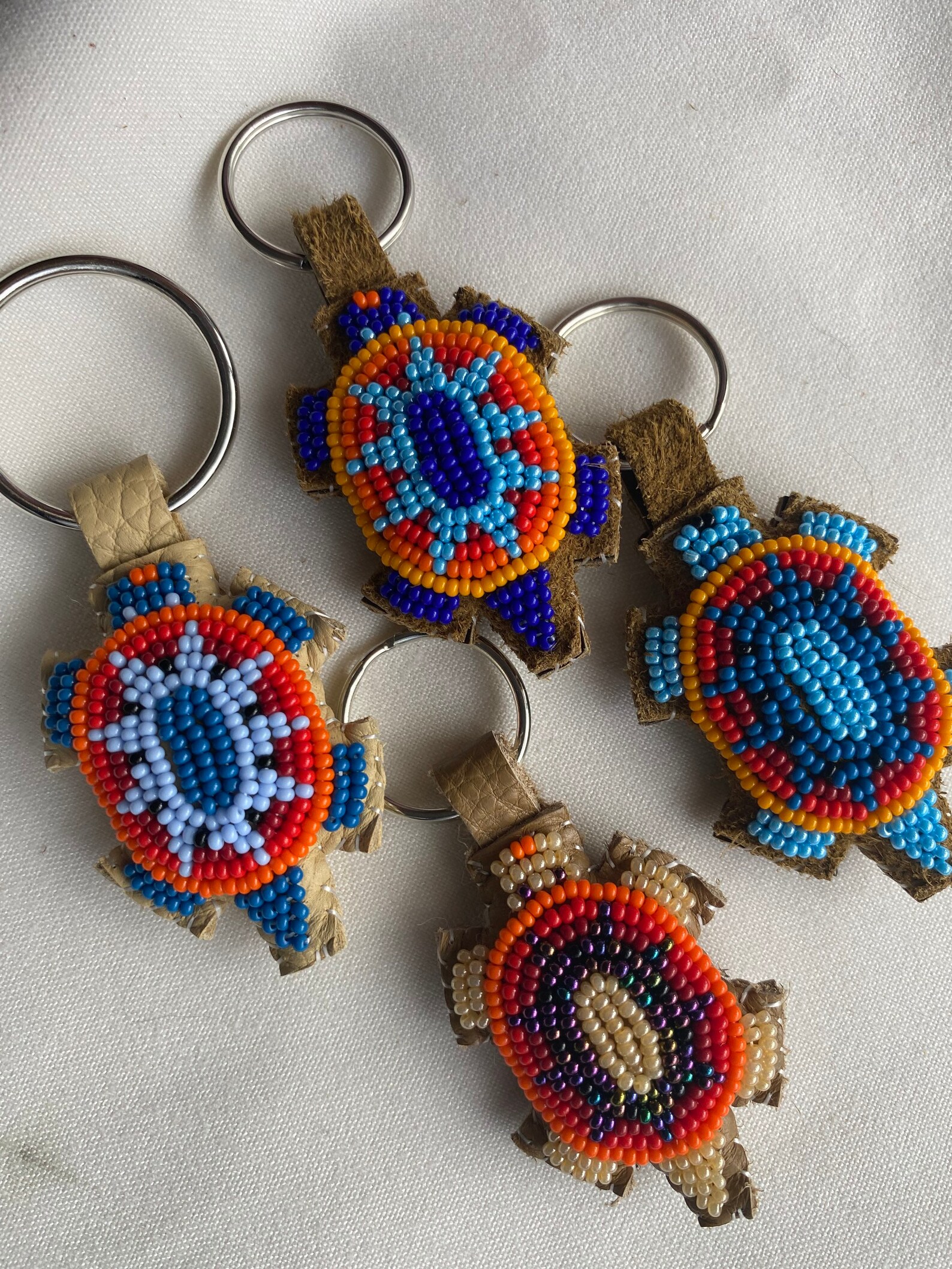 Beaded Turtle Keychain Handmade Native American Accessories Etsy