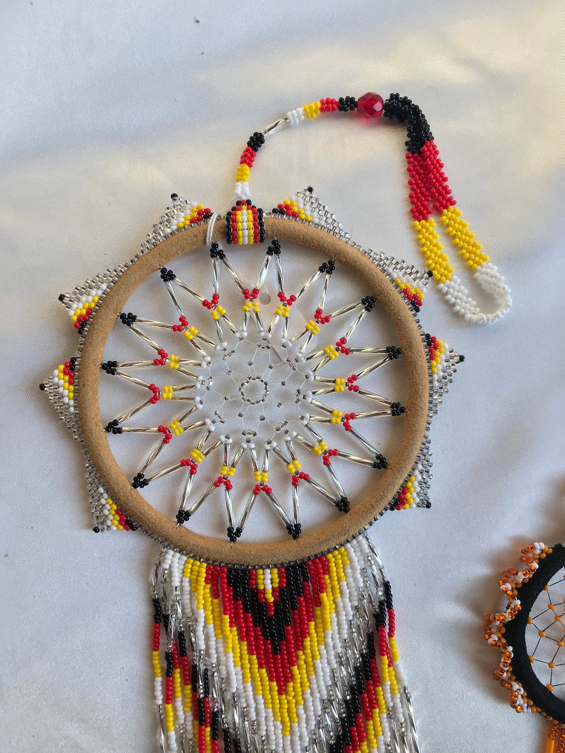 Beaded Dreamcatcher with Fringe Native American Handmade Etsy