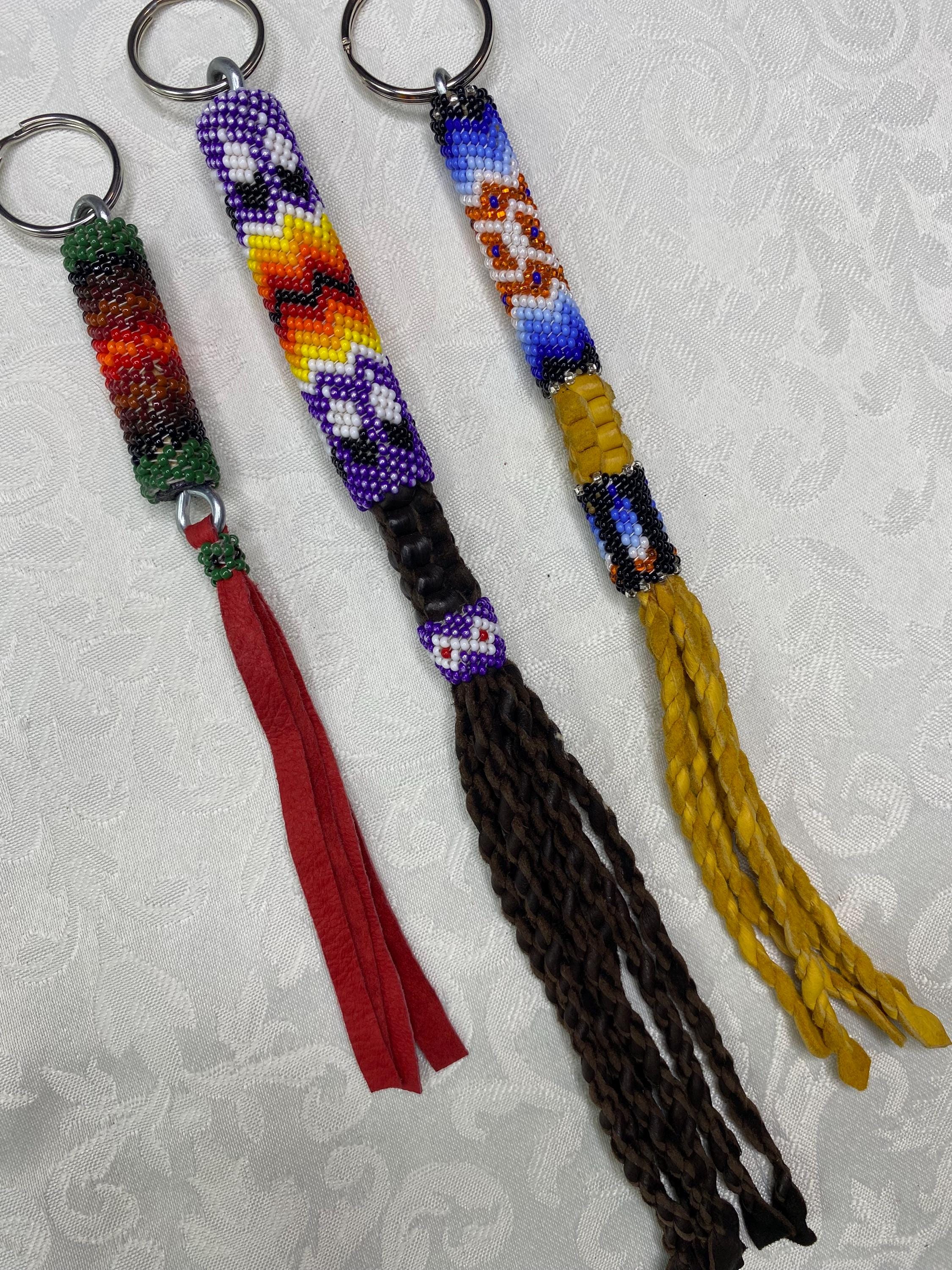 Native Key Chain Beaded Fringe Keychain - Handmade Native American Jewelry - Etsy